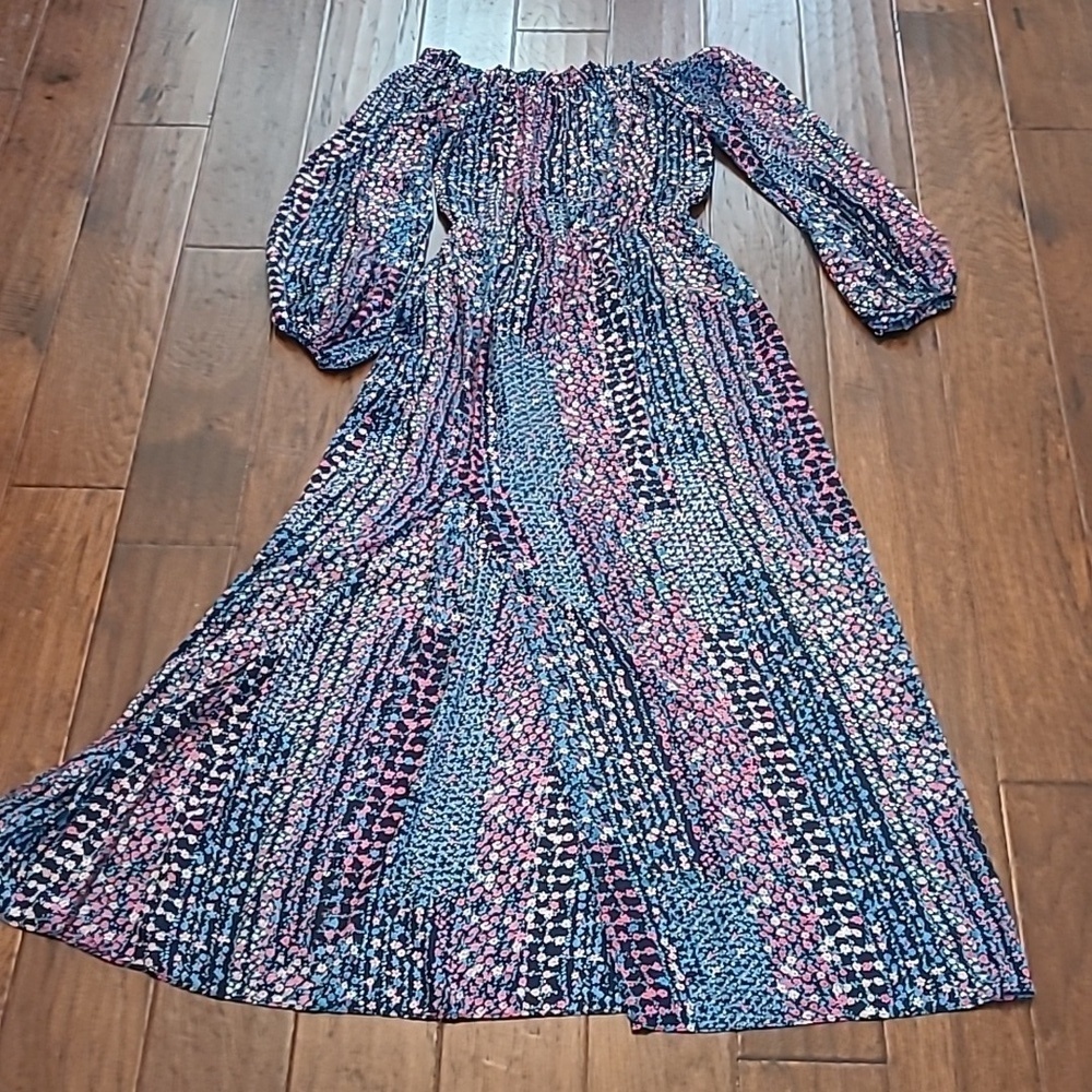 Buddy Love floral maxi dress with front split to the thigh size Small